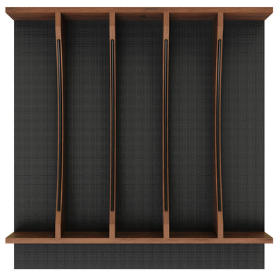 Rev-A-Shelf Utensil Insert, Black Accents, Walnut, 19.25 in., 4WUTCC-WN-24MB-1