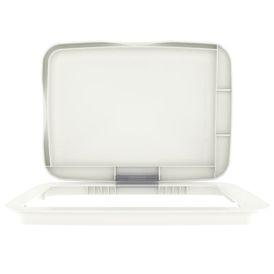 Rev-A-Shelf Kitchen Waste Container & Trash Can Lid, Fits 35 & 50 Qt, White