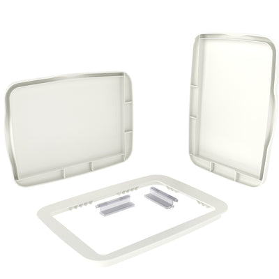 Rev-A-Shelf Kitchen Waste Container & Trash Can Lid, Fits 35 & 50 Qt, White