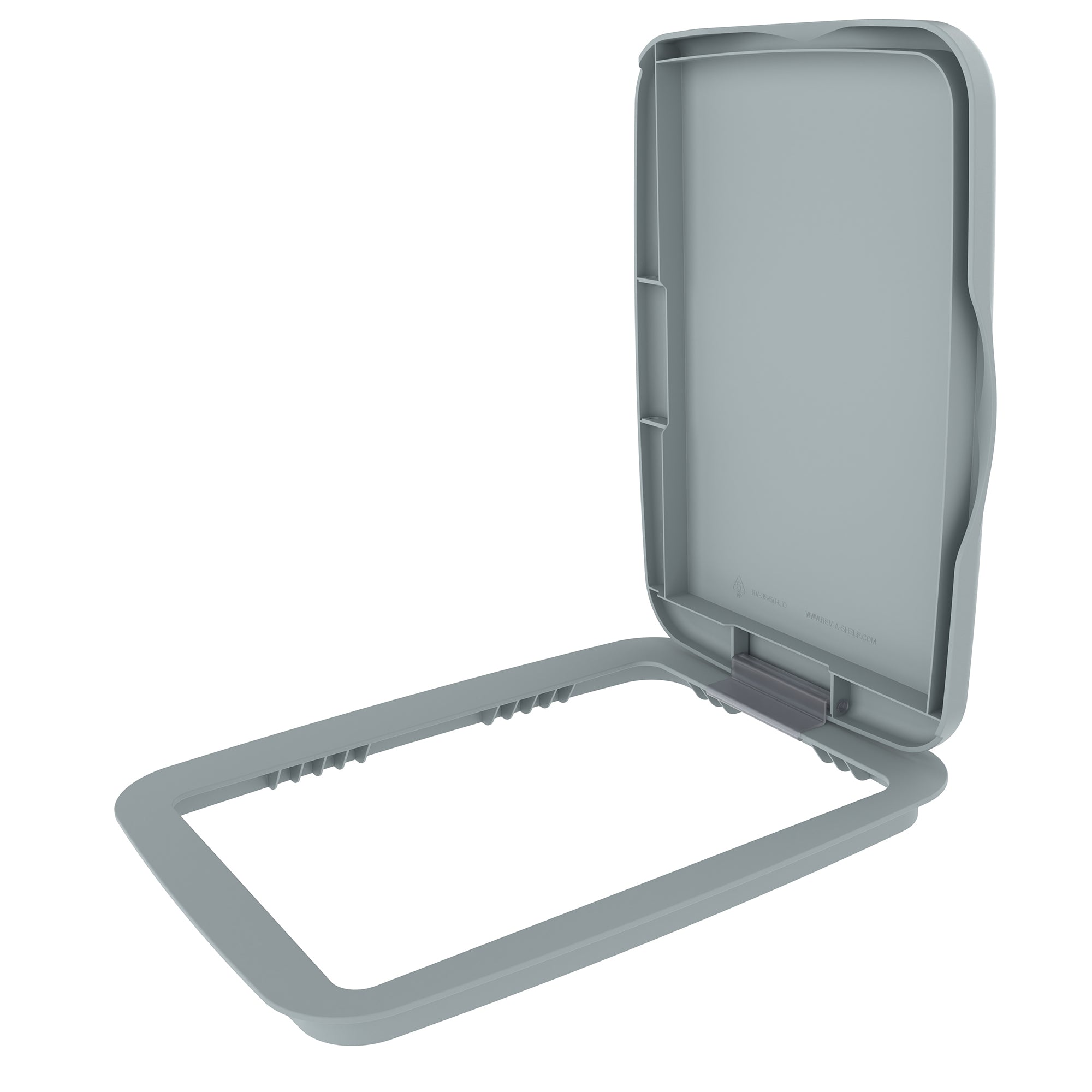 Rev-A-Shelf Kitchen Waste Container & Trash Can Lid, Fits 35 & 50 Qt, Gray