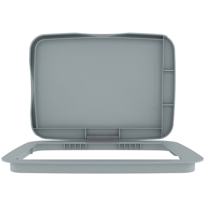 Rev-A-Shelf Kitchen Waste Container & Trash Can Lid, Fits 35 & 50 Qt, Gray