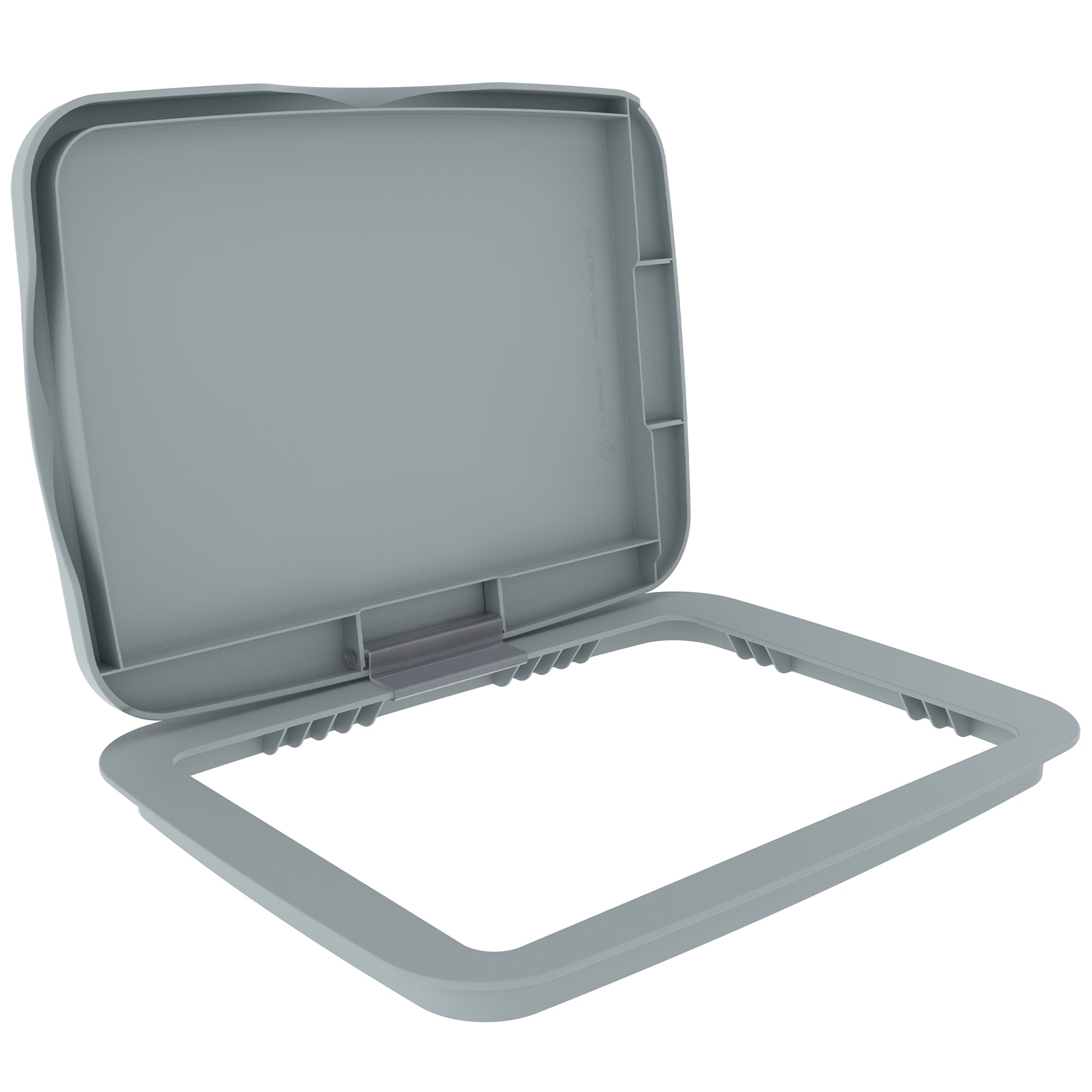 Rev-A-Shelf Kitchen Waste Container & Trash Can Lid, Fits 35 & 50 Qt, Gray