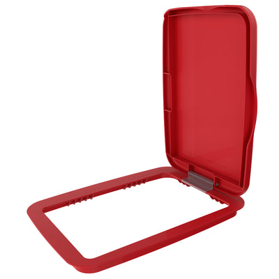Rev-A-Shelf Kitchen Waste Container & Trash Can Lid, Fits 35 & 50 Qt, Red