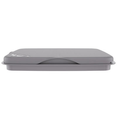 Rev-A-Shelf Kitchen Waste Container & Trash Can Lid, 35 & 50 Qt, Metallic Silver