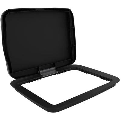 Rev-A-Shelf Kitchen Waste Container & Trash Can Lid, Fits 35 & 50 Qt, Black