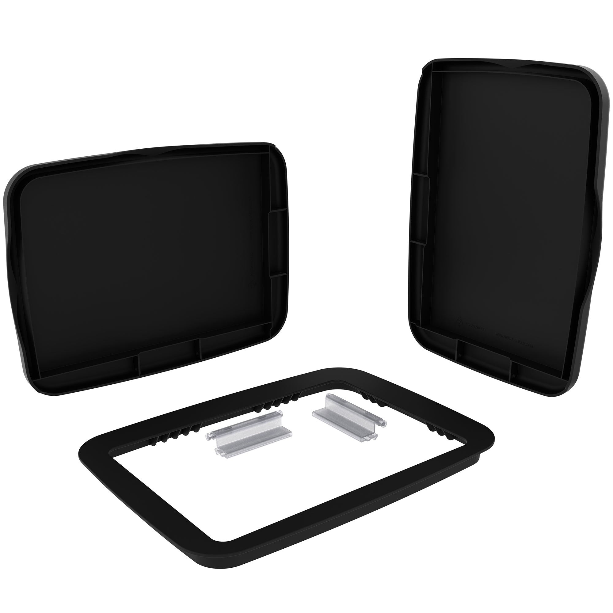 Rev-A-Shelf Kitchen Waste Container & Trash Can Lid, Fits 35 & 50 Qt, Black