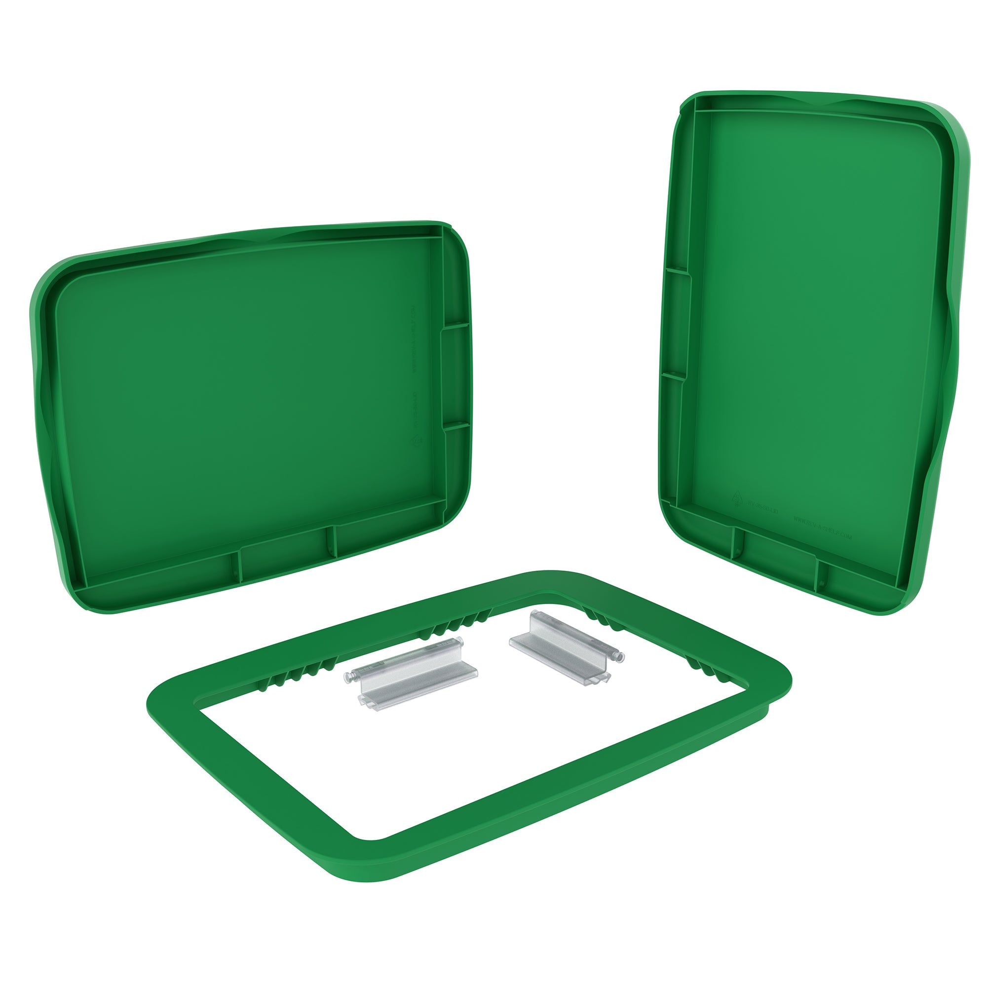 Rev-A-Shelf Kitchen Waste Container & Trash Can Lid, Fits 35 & 50 Qt, Green