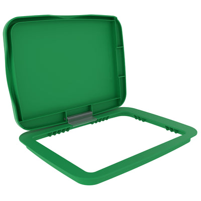 Rev-A-Shelf Kitchen Waste Container & Trash Can Lid, Fits 35 & 50 Qt, Green