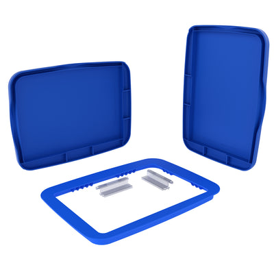 Rev-A-Shelf Kitchen Waste Container & Trash Can Lid, Fits 35 & 50 Qt, Blue