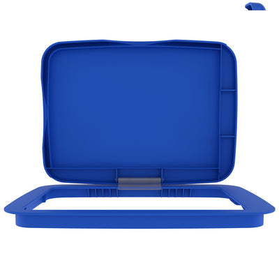 Rev-A-Shelf Kitchen Waste Container & Trash Can Lid, Fits 35 & 50 Qt, Blue