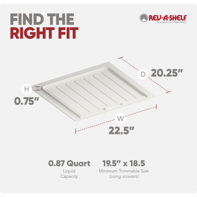 Rev-A-Shelf Under Sink Drip Tray for Vanity Base Cabinets, Fits 21" - 24" - VMInnovations