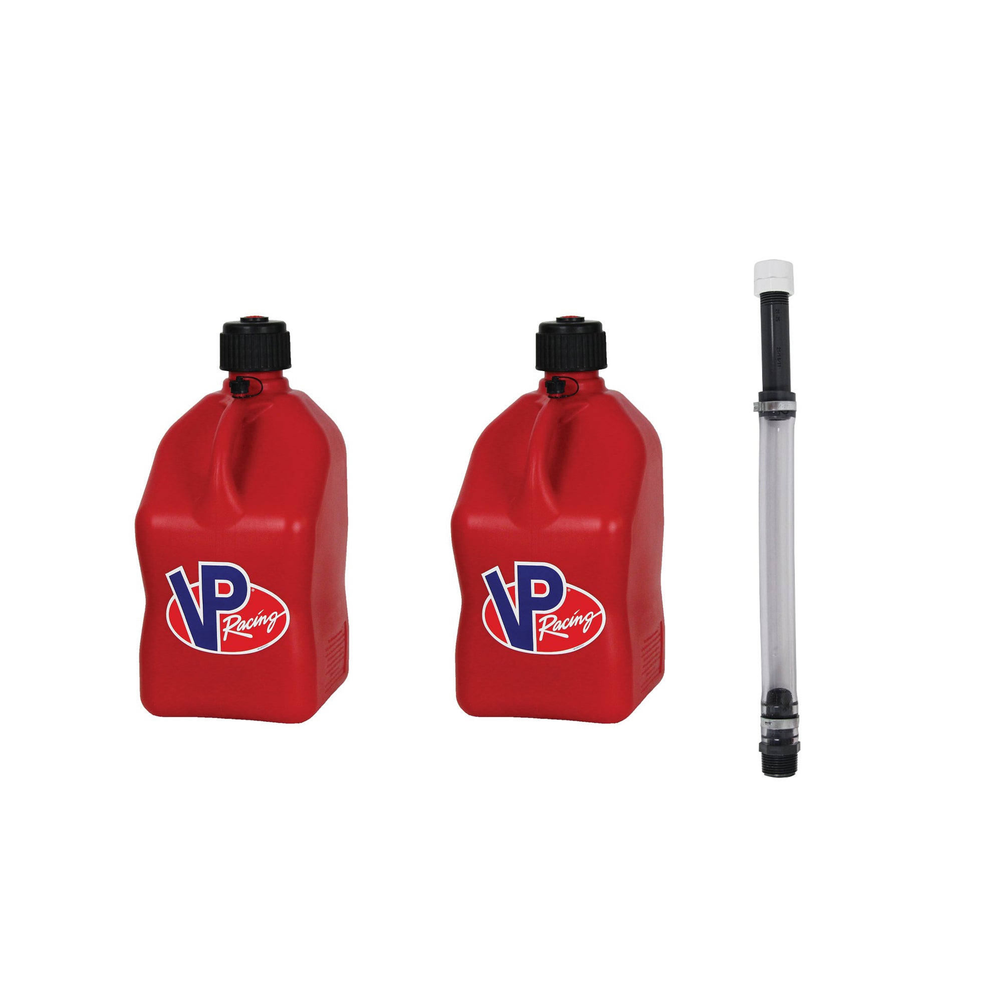 VP Racing Fuels 5.5 Gallon Utility Jugs (2 Pack) with 14 Inch Standard Hose, Red