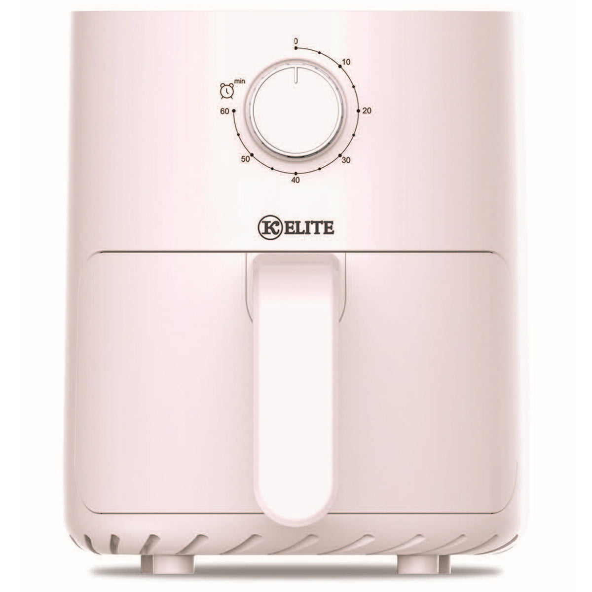 Kitchen Elite Compact Mechanical Air Fryer, Manual Knob Control, Pink (Open Box)