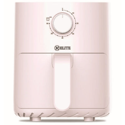 Kitchen Elite Compact Mechanical Air Fryer, Manual Knob Control, Pink (Open Box)