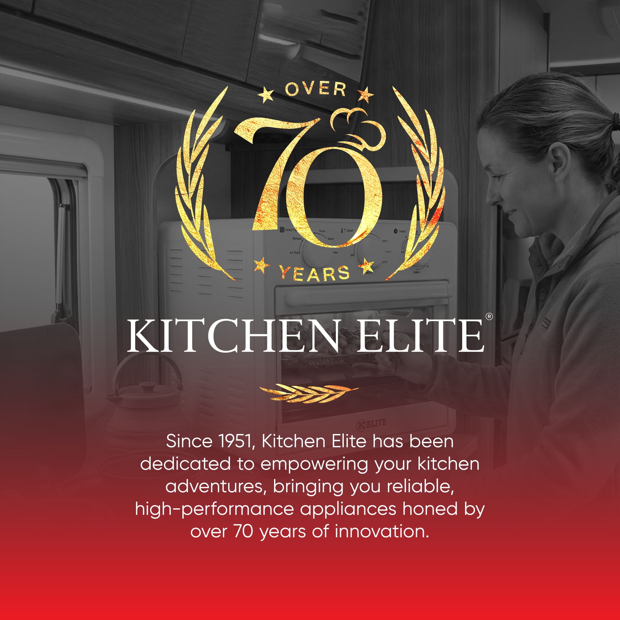 Kitchen Elite 16 Quart Mechanical Air Fryer Oven with Viewing Window, White (Used)