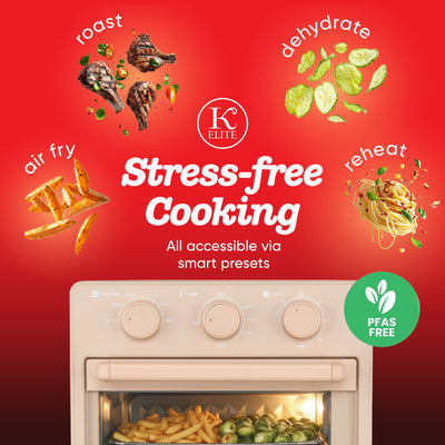Kitchen Elite 16 Quart Mechanical Air Fryer Oven with Viewing Window, (Open Box)