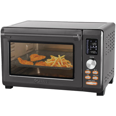 Kitchen Elite 26 Qt Stainless Digital Air Fryer Oven, 10 Smart Programs, Gray - VMInnovations