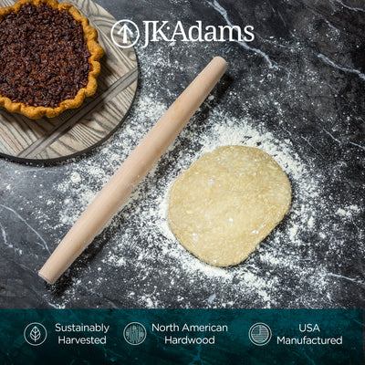J.K. Adams French Tapered Rolling Pin, Lightweight Baking Dowel, (Open Box)