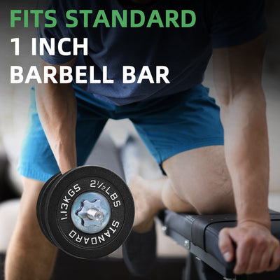 Fitvids 2.5 lb Cast Iron Grip Weight Plate, Set of 4 Olympic Plate for Home Gym