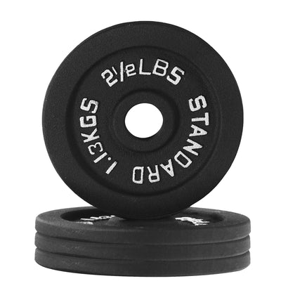 Fitvids 2.5 lb Cast Iron Grip Weight Plate, Set of 4 Olympic Plate for Home Gym