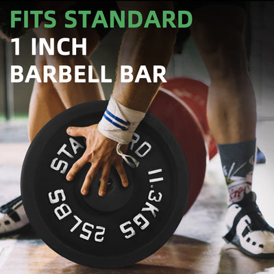 Fitvids 25 lb Cast Iron Grip Weight Plates, Olympic Plate for Strength Training