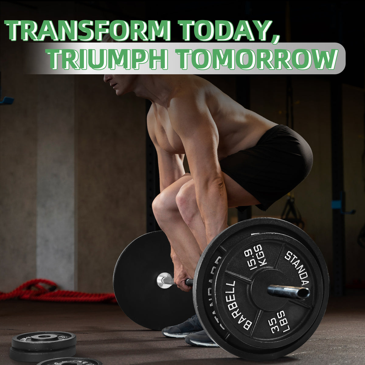 Fitvids 25 lb Cast Iron Grip Weight Plates, Olympic Plate for Strength Training