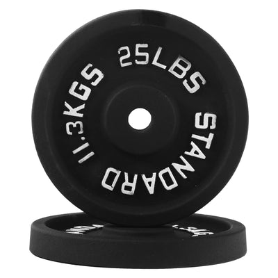 Fitvids 25 lb Cast Iron Grip Weight Plates, Olympic Plate for Strength Training