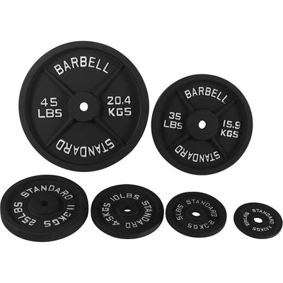 Fitvids 45 lb Cast Iron Grip Weight Plate, Olympic Plate for Strength Training