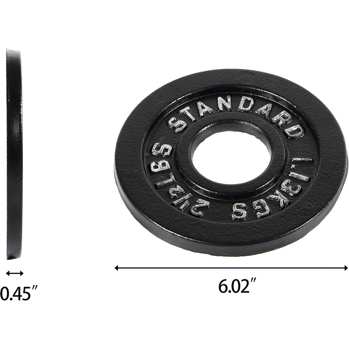 Fitvids 2.5 lb Cast Iron Grip Weight Plate, Olympic Plate for Strength Training