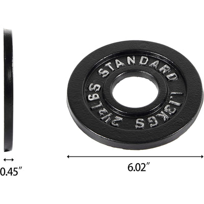 Fitvids 2.5 lb Cast Iron Grip Weight Plate, Olympic Plate for Strength Training