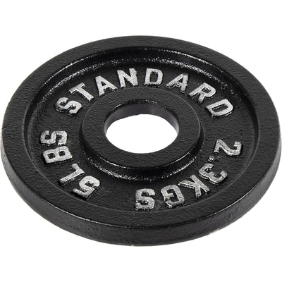 Fitvids 5 lb Cast Iron Grip Weight Plate, Olympic Plate for Strength Training
