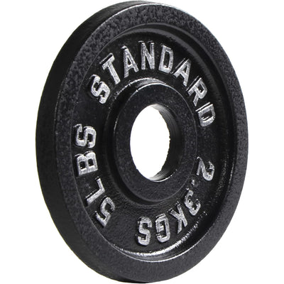Fitvids 5 lb Cast Iron Grip Weight Plate, Olympic Plate for Strength Training