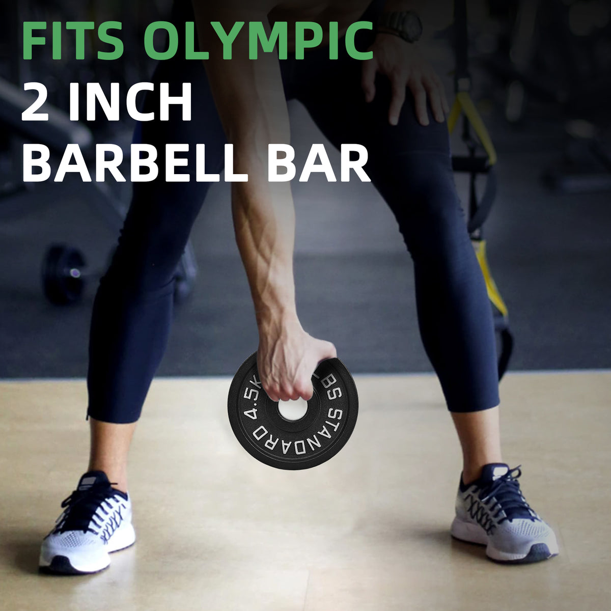 Fitvids 10 lb Cast Iron Grip Weight Plate, Olympic Plate for Strength Training