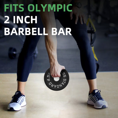 Fitvids 10 lb Cast Iron Grip Weight Plate, Olympic Plate for Strength Training