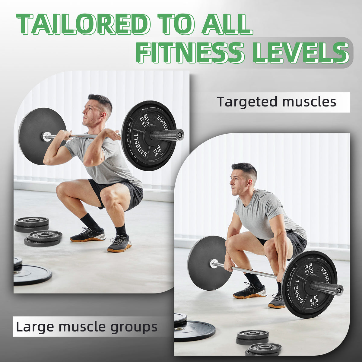 Fitvids 10 lb Cast Iron Grip Weight Plate, Olympic Plate for Strength Training