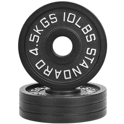 Fitvids 10 lb Cast Iron Grip Weight Plate, Olympic Plate for Strength Training