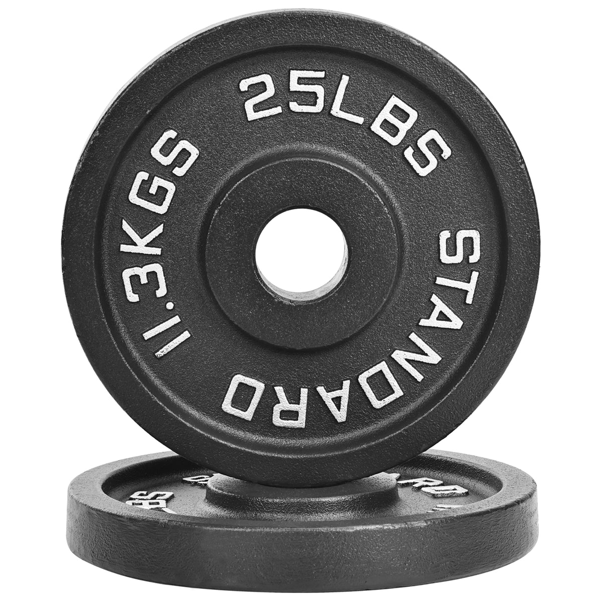 Fitvids 25 lb Cast Iron Grip Weight Plate, Olympic Plate for Strength Training