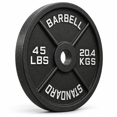 Fitvids 45 lb Cast Iron Grip Weight Plate, Olympic Plate for Strength Training