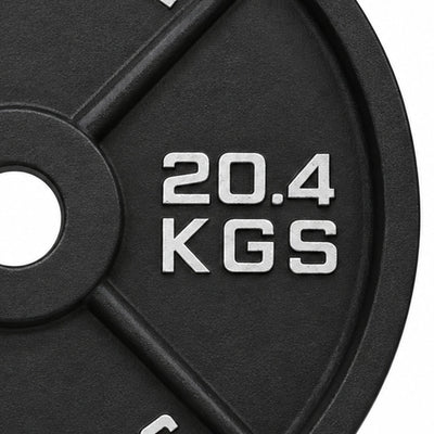 Fitvids 45 lb Cast Iron Grip Weight Plate, Olympic Plate for Strength Training