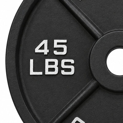 Fitvids 45 lb Cast Iron Grip Weight Plate, Olympic Plate for Strength Training