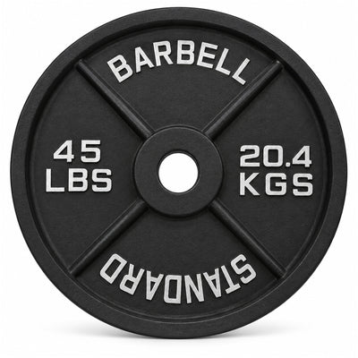 Fitvids 45 lb Cast Iron Grip Weight Plate, Olympic Plate for Strength Training