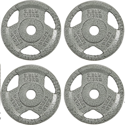 Fitvids 2.5 lb Cast Iron Grip Weight Plate, Set of 4 Olympic Plate for Home Gym