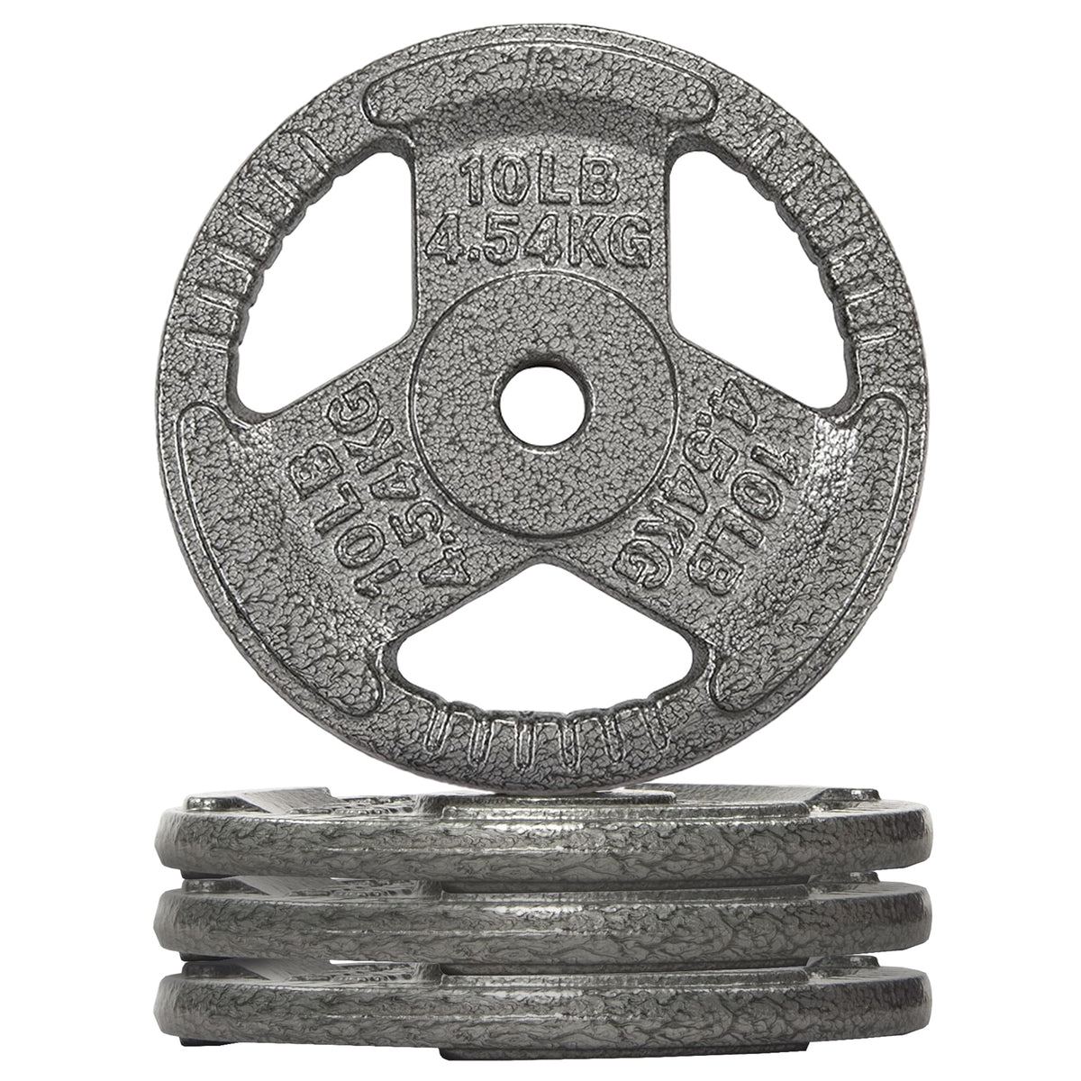 Fitvids 10 lb Cast Iron Grip Weight Plate, Olympic Plate for Strength Training