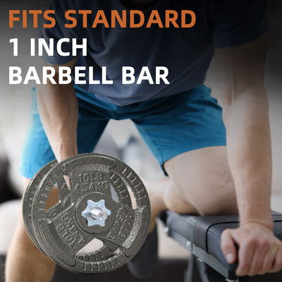 Fitvids 35 lb Cast Iron Grip Weight Plate, Olympic Plate for Strength Training