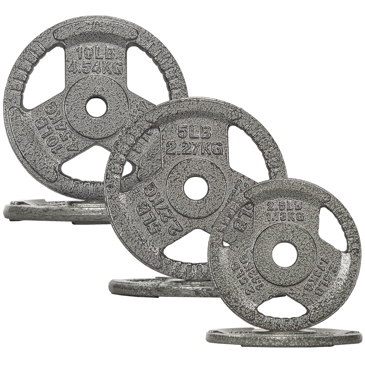 Fitvids 35 lb Cast Iron Grip Weight Plate, Olympic Plate for Strength Training