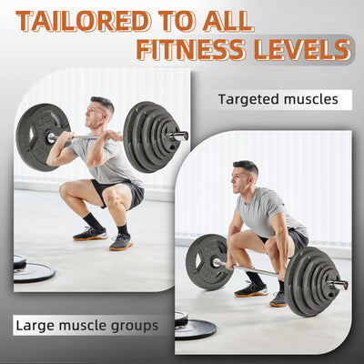 Fitvids 2.5 lb Cast Iron Grip Weight Plate, Set of 4 Olympic Plate for Home Gym