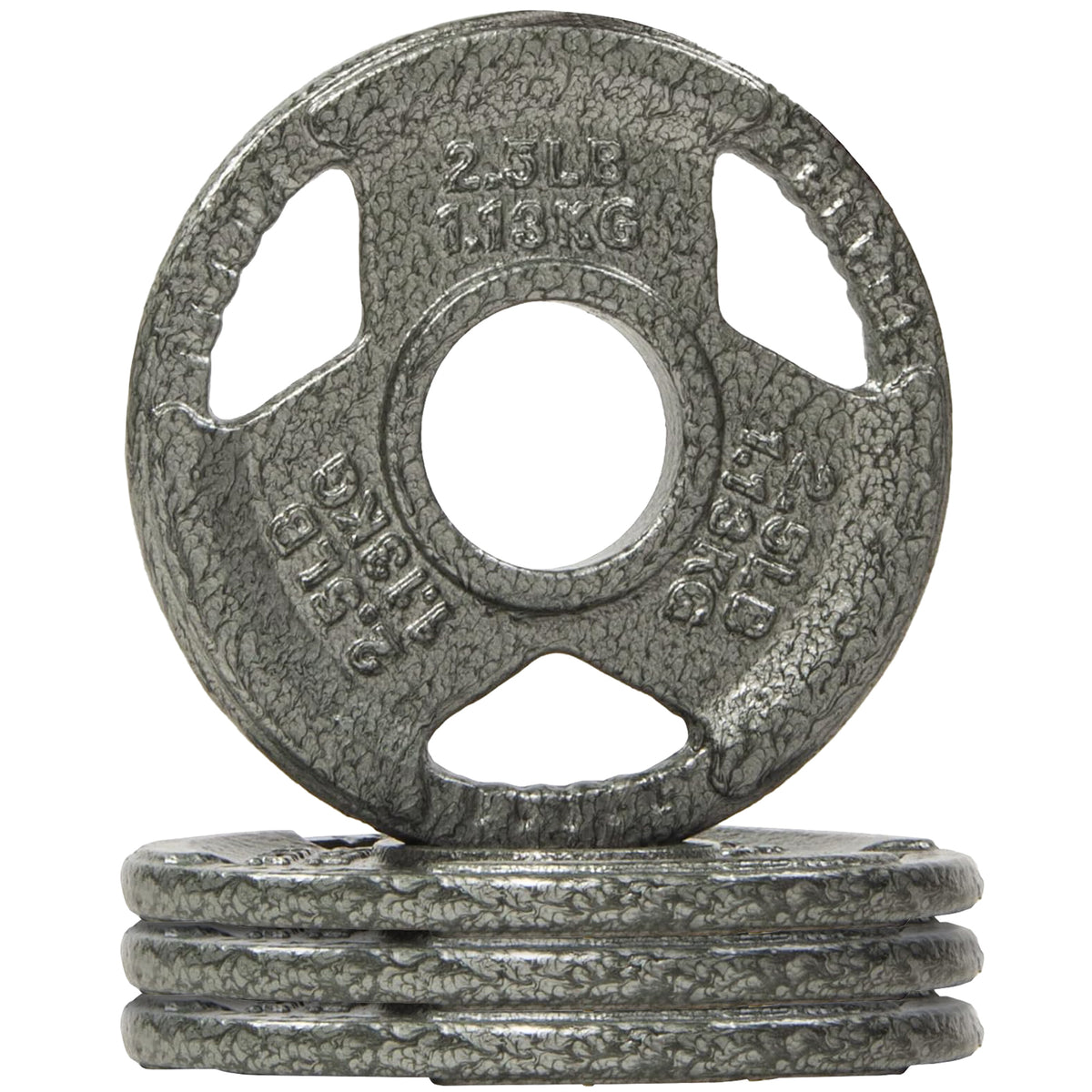 Fitvids 2.5 lb Cast Iron Grip Weight Plate, Set of 4 Olympic Plate for Home Gym