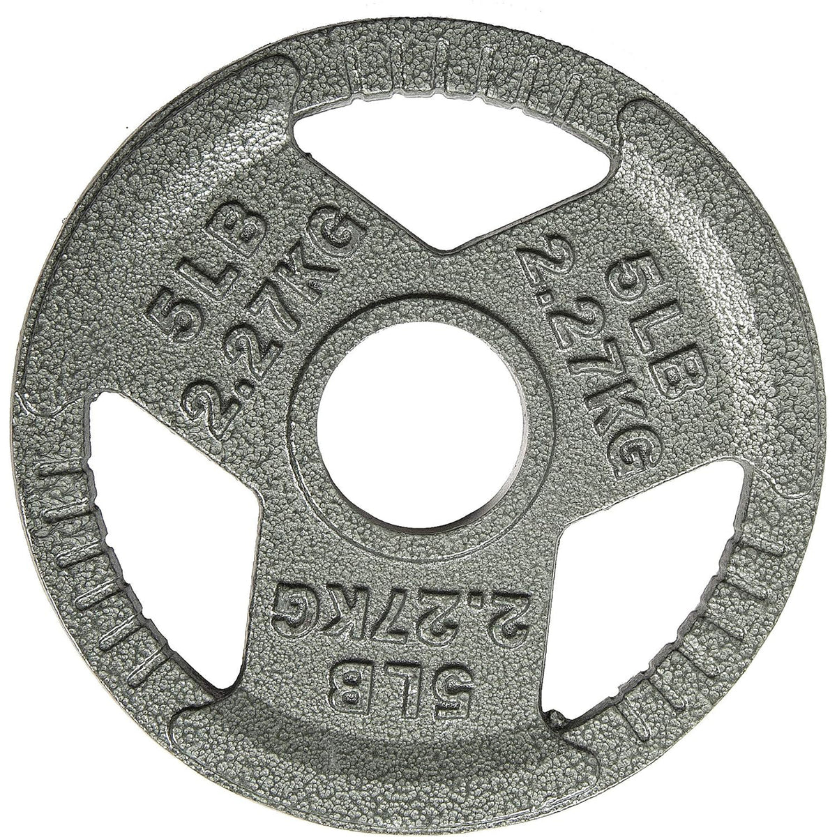 Fitvids 5 lb Cast Iron Grip Weight Plate, Olympic Plate for Strength Training