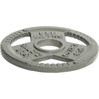 Fitvids 5 lb Cast Iron Grip Weight Plate, Olympic Plate for Strength Training
