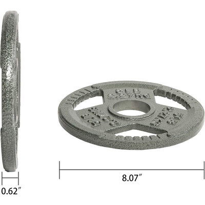 Fitvids 5 lb Cast Iron Grip Weight Plate, Olympic Plate for Strength Training